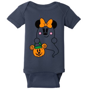 Ghost Minnie Mouse Halloween Trick Or Treat Halloween Baby Bodysuit