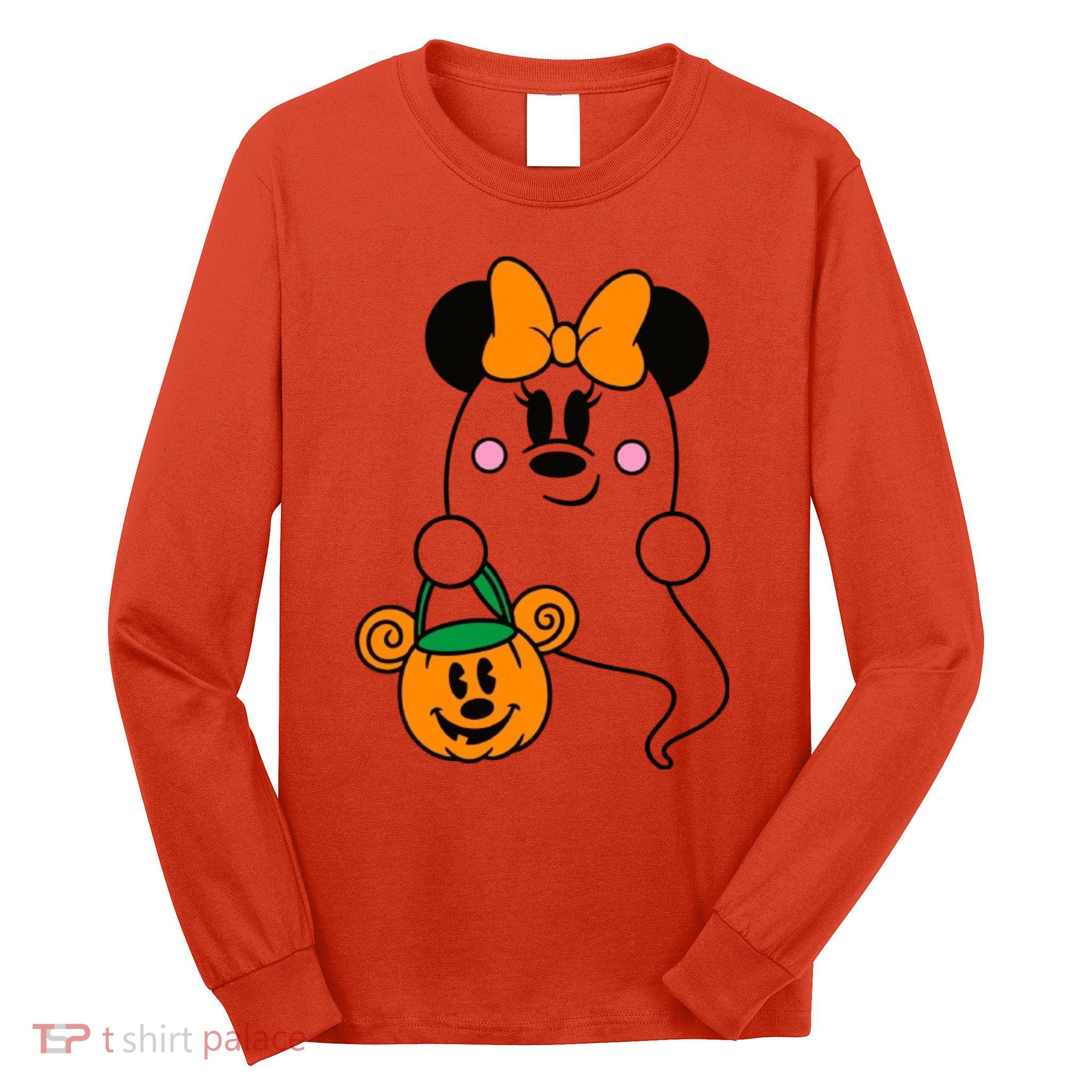 Ghost Minnie Mouse Halloween Trick Or Treat Halloween Long Sleeve Shirt
