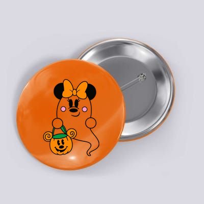 Ghost Minnie Mouse Halloween Trick Or Treat Halloween Button