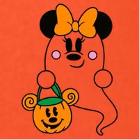 Ghost Minnie Mouse Halloween Trick Or Treat Halloween Button