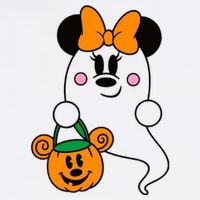 Ghost Minnie Mouse Halloween Trick Or Treat Halloween Garment-Dyed Sweatshirt