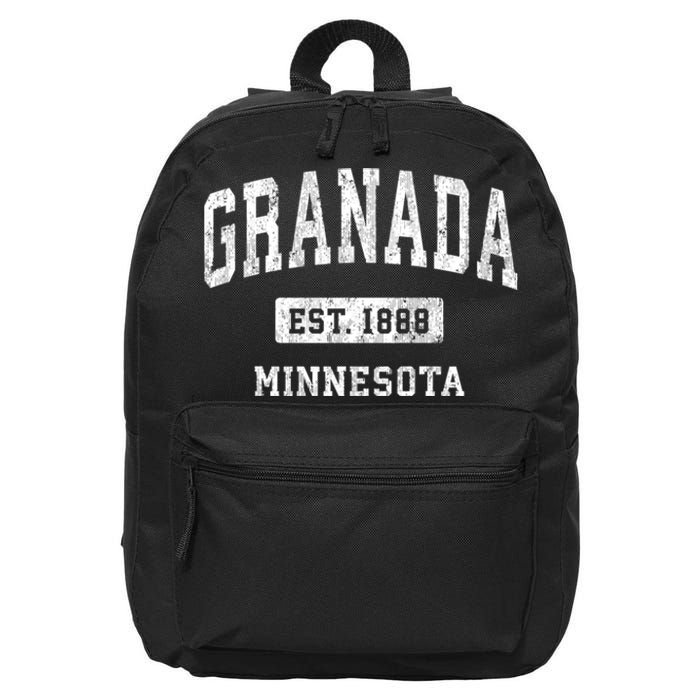 Granada Minnesota Mn Vintage Athletic Sports 16 in Basic Backpack