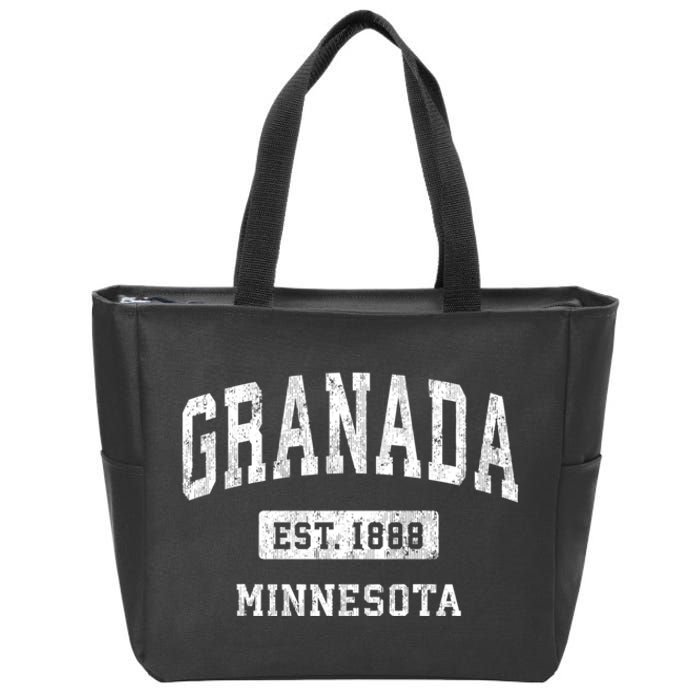 Granada Minnesota Mn Vintage Athletic Sports Zip Tote Bag