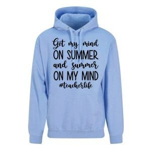 Got My Mind On Summer Teacher Life Unisex Surf Hoodie