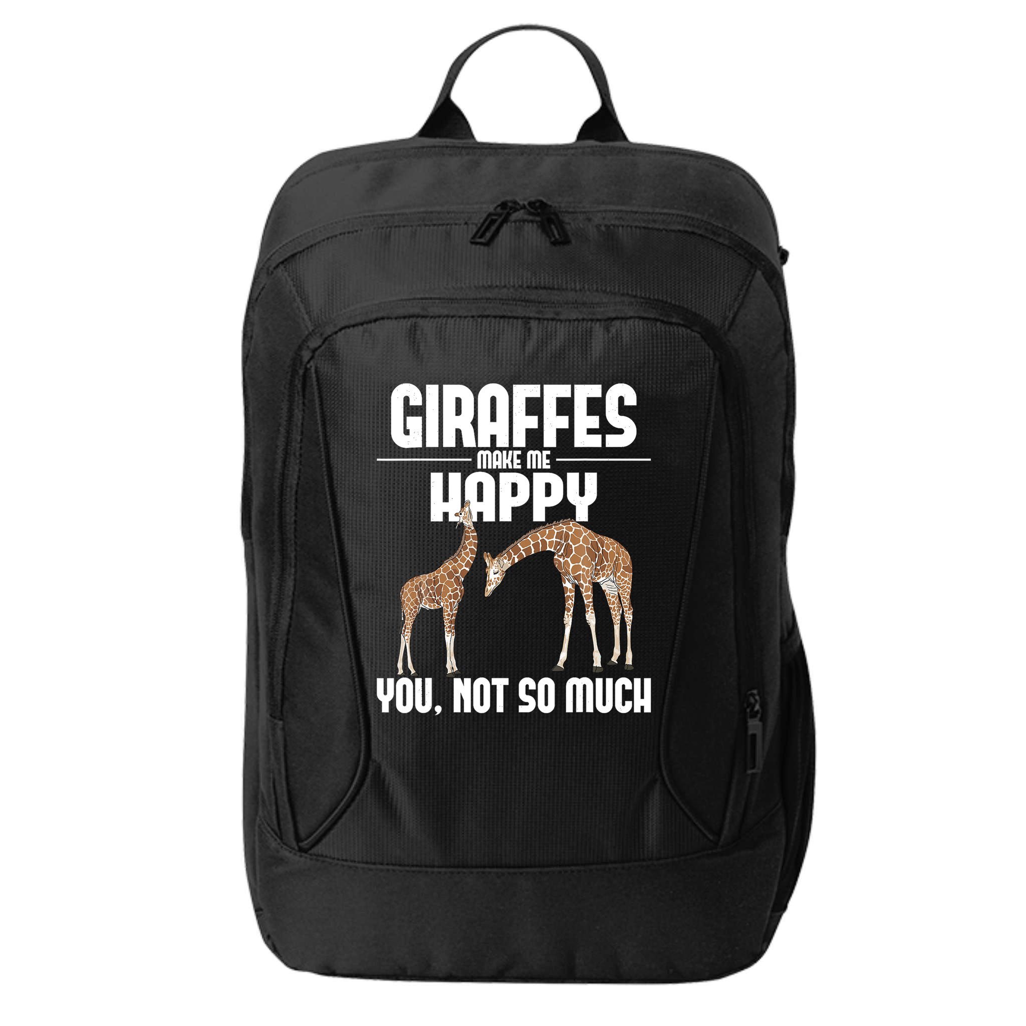 Giraffes Make Me Happy Safari Zoo Animal Lover Giraffe City Backpack