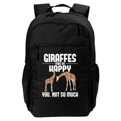 Giraffes Make Me Happy Safari Zoo Animal Lover Giraffe Backpack
