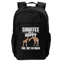 Giraffes Make Me Happy Safari Zoo Animal Lover Giraffe Backpack
