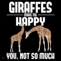 Giraffes Make Me Happy Safari Zoo Animal Lover Giraffe Backpack