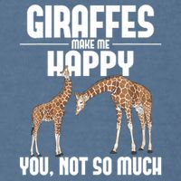 Giraffes Make Me Happy Safari Zoo Animal Lover Giraffe Garment-Dyed Sweatshirt