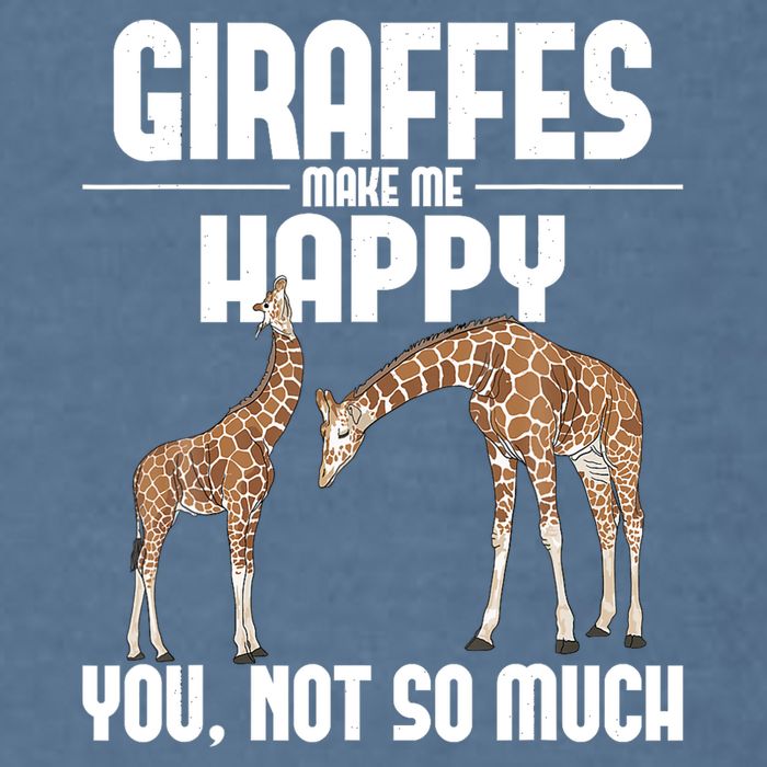 Giraffes Make Me Happy Safari Zoo Animal Lover Giraffe Garment-Dyed Sweatshirt