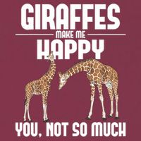 Giraffes Make Me Happy Safari Zoo Animal Lover Giraffe 16oz Travel Tumbler