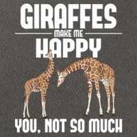 Giraffes Make Me Happy Safari Zoo Animal Lover Giraffe Cotton Canvas Backpack