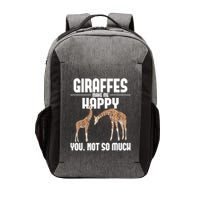 Giraffes Make Me Happy Safari Zoo Animal Lover Giraffe Vector Backpack