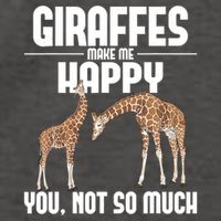 Giraffes Make Me Happy Safari Zoo Animal Lover Giraffe Vector Backpack