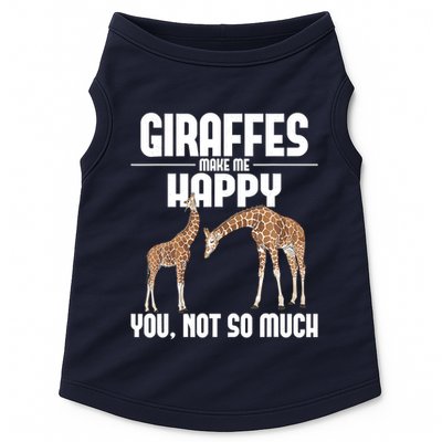 Giraffes Make Me Happy Safari Zoo Animal Lover Giraffe Doggie Tank