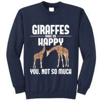 Giraffes Make Me Happy Safari Zoo Animal Lover Giraffe Sweatshirt