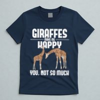 Giraffes Make Me Happy Safari Zoo Animal Lover Giraffe T-Shirt
