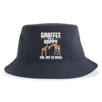 Giraffes Make Me Happy Safari Zoo Animal Lover Giraffe Sustainable Bucket Hat