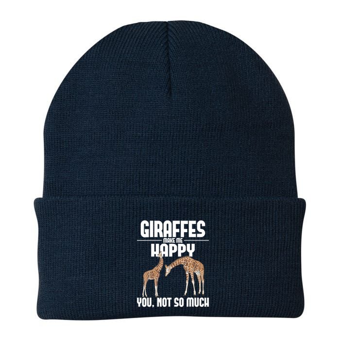 Giraffes Make Me Happy Safari Zoo Animal Lover Giraffe Beanie