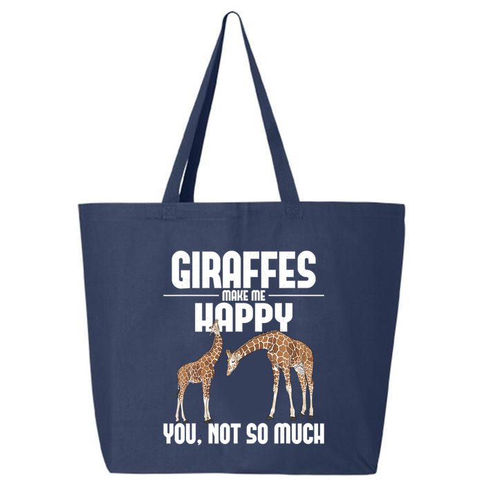 Giraffes Make Me Happy Safari Zoo Animal Lover Giraffe 25L Jumbo Tote