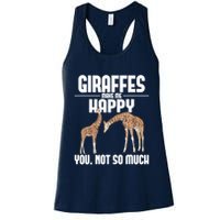 Giraffes Make Me Happy Safari Zoo Animal Lover Giraffe Womens Tank Top