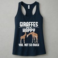 Giraffes Make Me Happy Safari Zoo Animal Lover Giraffe Womens Tank Top