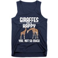 Giraffes Make Me Happy Safari Zoo Animal Lover Giraffe Tank Top
