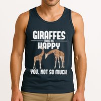 Giraffes Make Me Happy Safari Zoo Animal Lover Giraffe Tank Top