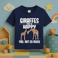 Giraffes Make Me Happy Safari Zoo Animal Lover Giraffe Toddler T-Shirt