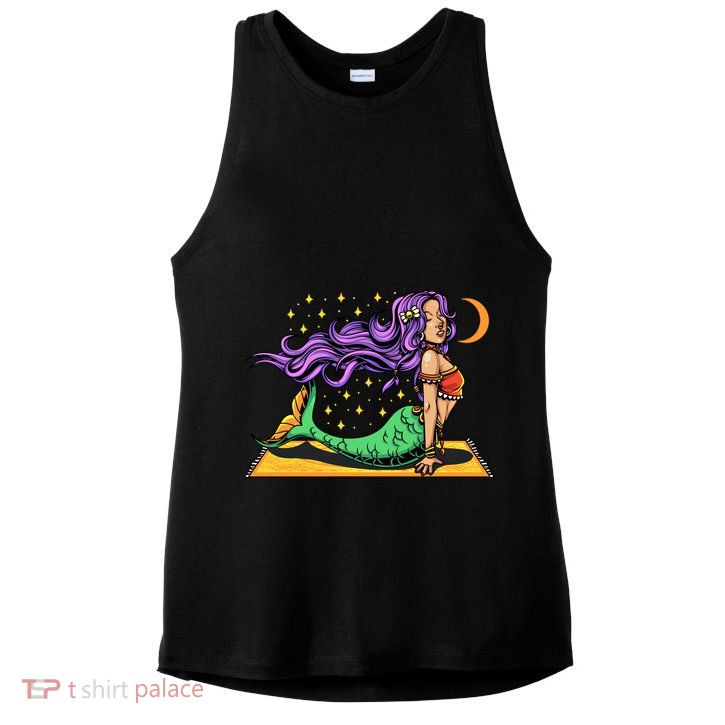 Gypsy Mama Mermaid Yoga Cool Gift Ladies PosiCharge Tri-Blend Wicking Tank