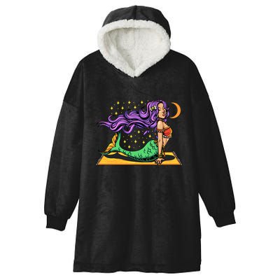 Gypsy Mama Mermaid Yoga Cool Gift Hooded Wearable Blanket