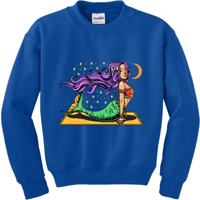 Gypsy Mama Mermaid Yoga Cool Gift Kids Sweatshirt