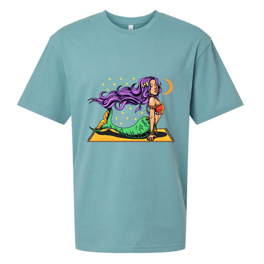 Gypsy Mama Mermaid Yoga Cool Gift Sueded Cloud Jersey T-Shirt