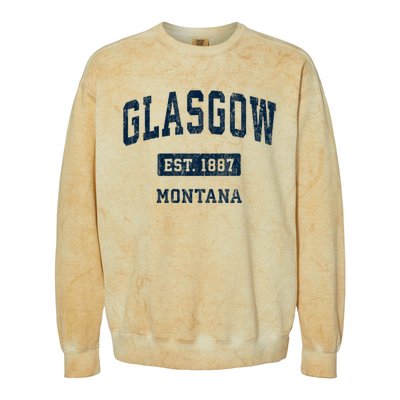 Glasgow Montana Mt Vintage Sports Established Colorblast Crewneck Sweatshirt