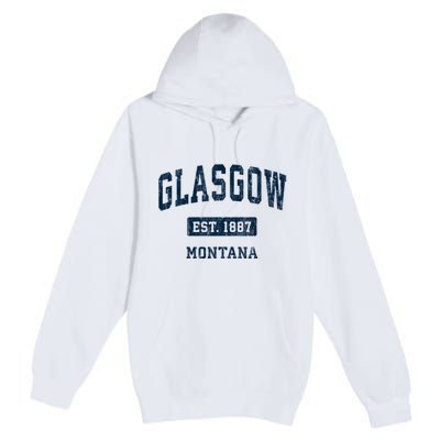 Glasgow Montana Mt Vintage Sports Established Premium Pullover Hoodie