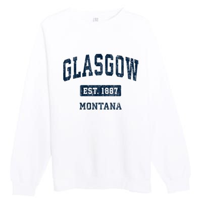 Glasgow Montana Mt Vintage Sports Established Premium Crewneck Sweatshirt