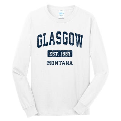 Glasgow Montana Mt Vintage Sports Established Tall Long Sleeve T-Shirt