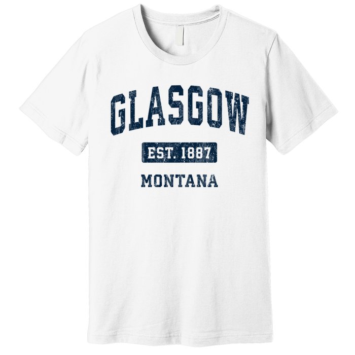 Glasgow Montana Mt Vintage Sports Established Premium T-Shirt