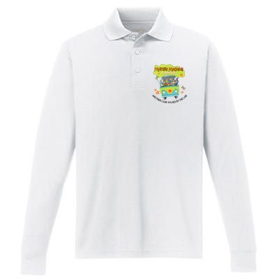 Groovy Mystery Machine Of Diagnostics Lab Tech Lab Week 2025  Performance Long Sleeve Polo