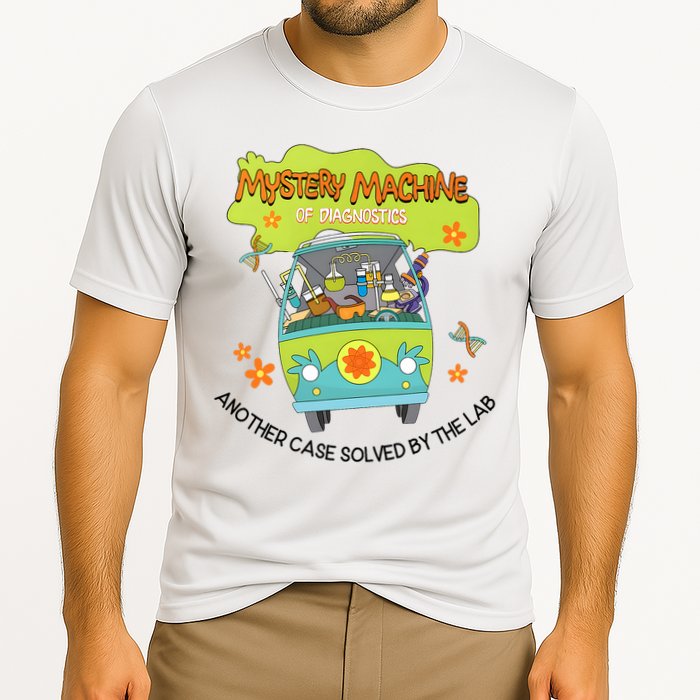 Groovy Mystery Machine Of Diagnostics Lab Tech Lab Week 2025  Cooling Performance Crew T-Shirt