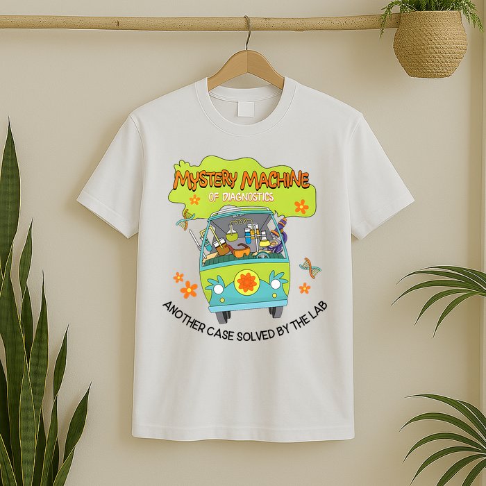 Groovy Mystery Machine Of Diagnostics Lab Tech Lab Week 2025  T-Shirt