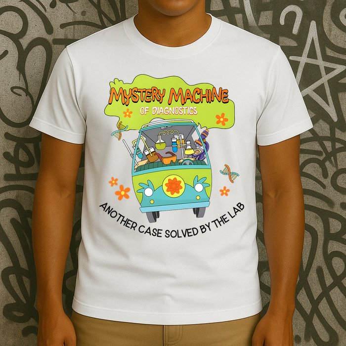Groovy Mystery Machine Of Diagnostics Lab Tech Lab Week 2025  T-Shirt