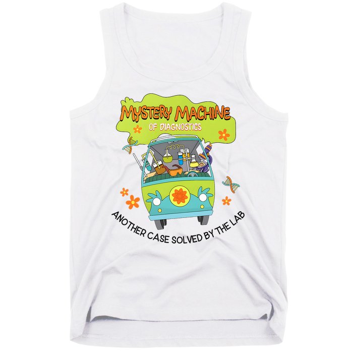 Groovy Mystery Machine Of Diagnostics Lab Tech Lab Week 2025  Tank Top