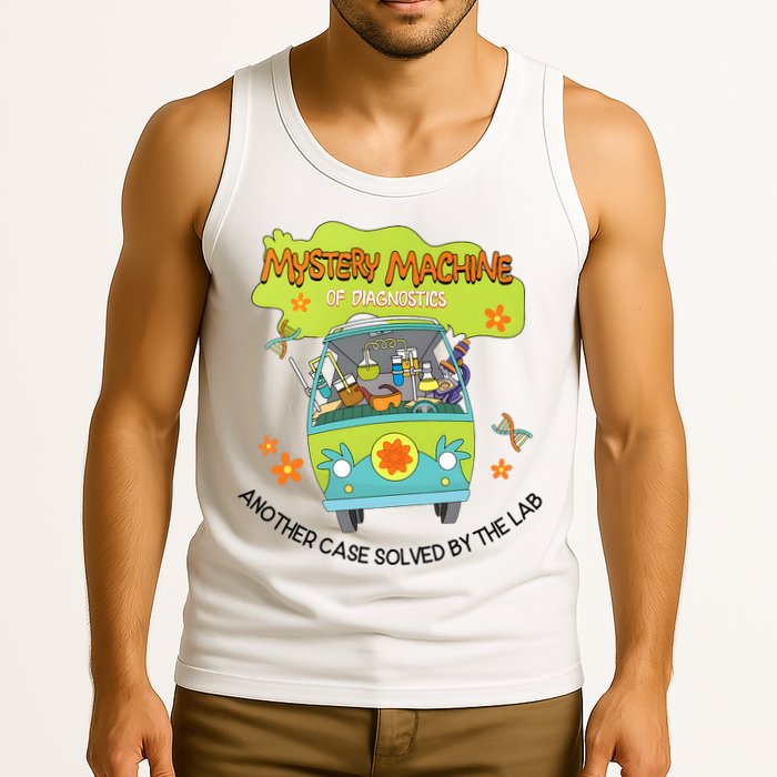 Groovy Mystery Machine Of Diagnostics Lab Tech Lab Week 2025  Tank Top