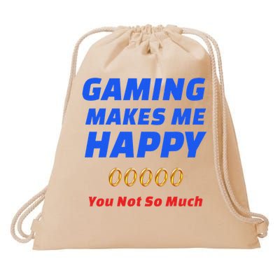 Gaming Makes Me Happy Drawstring Bag