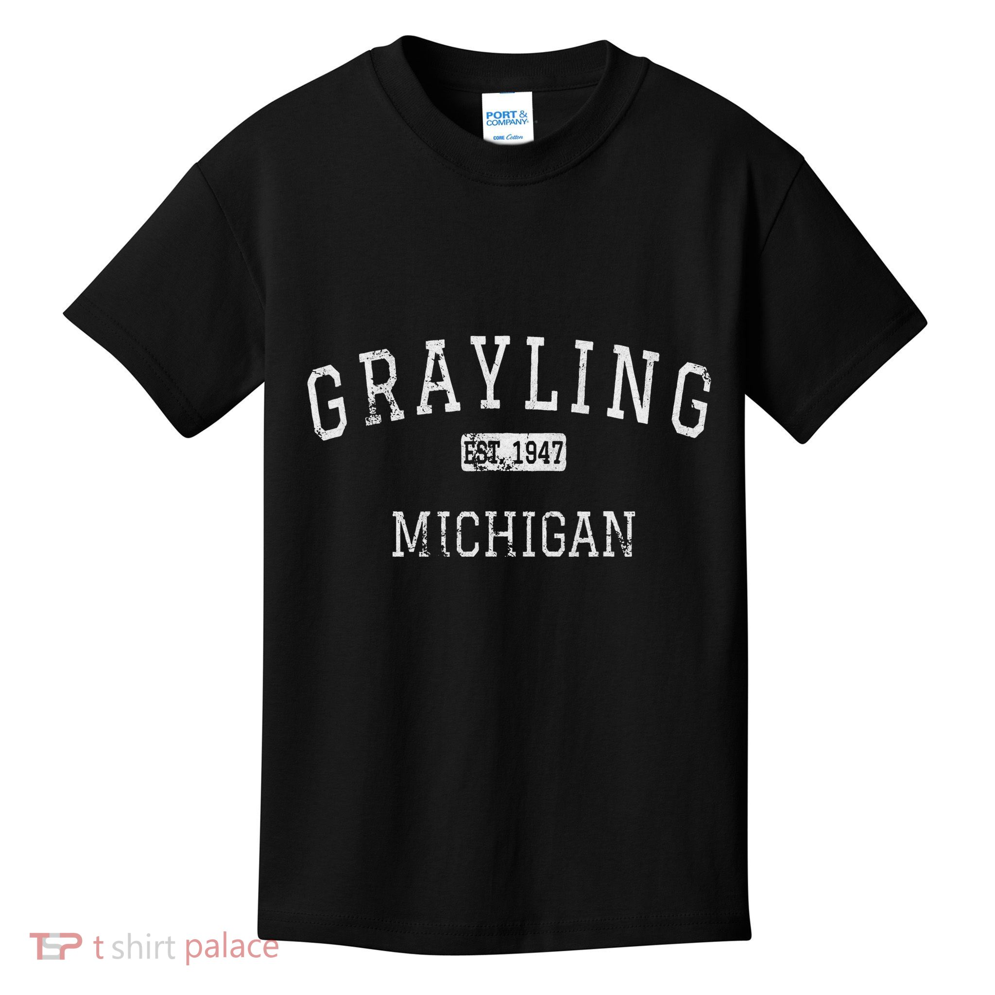 Grayling Michigan Mi Vintage Kids T-Shirt