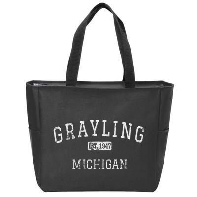 Grayling Michigan Mi Vintage Zip Tote Bag