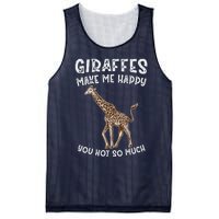 Giraffes Make Me Happy You Not So Much Mesh Reversible Basketball Jersey Tank