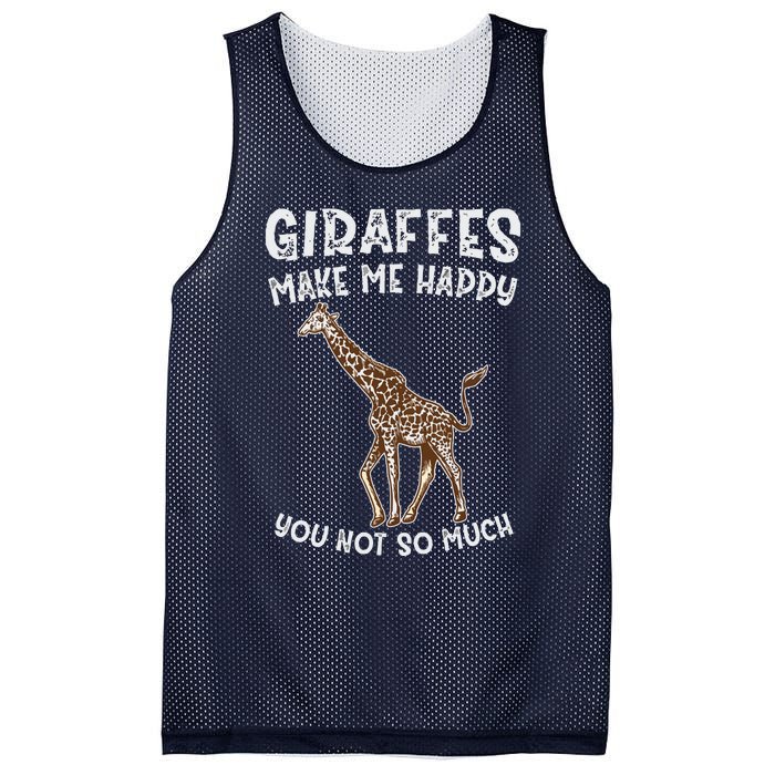 Giraffes Make Me Happy You Not So Much Mesh Reversible Basketball Jersey Tank