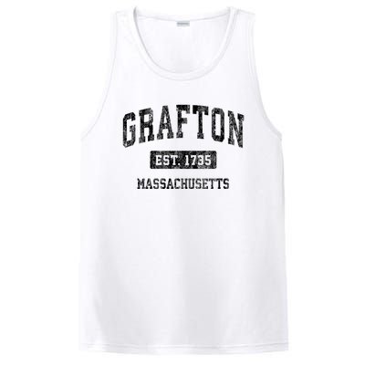 Grafton Massachusetts Ma Vintage Established Sports Design PosiCharge Competitor Tank